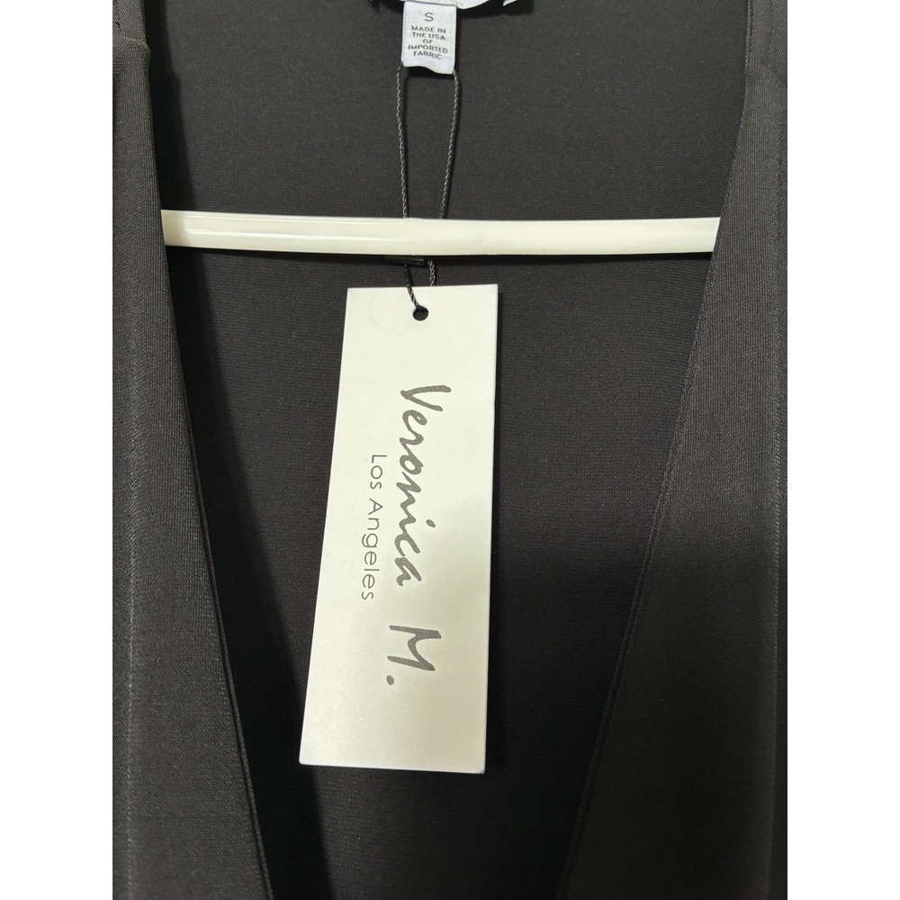 Veronica M Black Stretch Jogger Jumpsuit Sleeveless Women's S Minimalist Goth - Picture 3 of 11